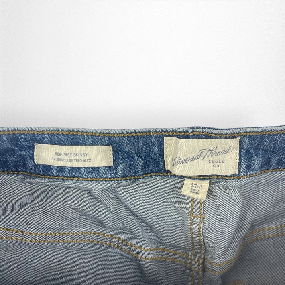 Universal Thread Women's High Rise Skinny 8/29R Distressed‎ - Picture 3 of 5